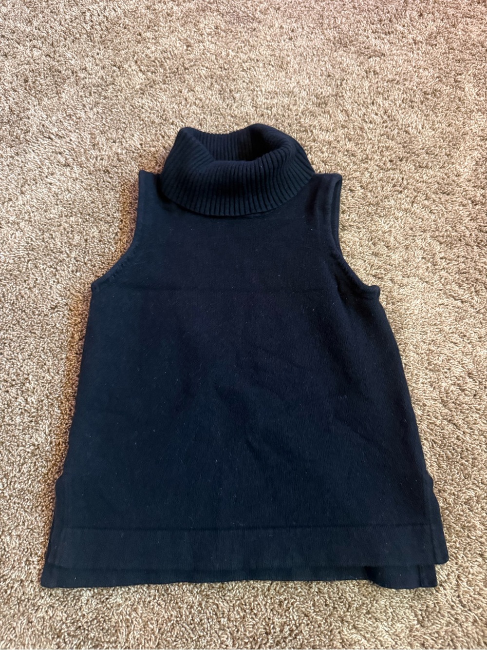 J. Crew Black Sleeveless Turtleneck Tank Top